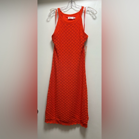 NWT- Eliza J. sleeveless crochet knit midi dress-Size medium - Picture 3 of 4